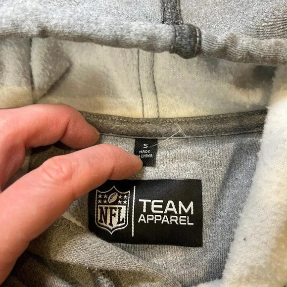 Chicago Bears Hoodie Mens Small Gray Fleece National Football Conference NFL Zip - Picture 8 of 9